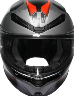 AGV Integraalhelmen|Race Helmen-K6 Karve att Back/Grey/Red