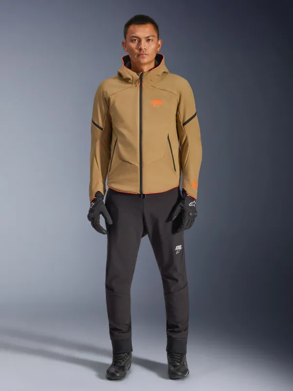 Alpinestars Motorjassen-Aerohe Wp otorja Dark Khaki Back Orange Fuo 8038