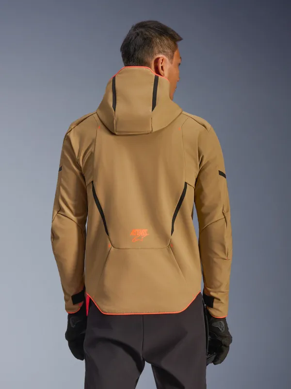 Alpinestars Motorjassen-Aerohe Wp otorja Dark Khaki Back Orange Fuo 8038