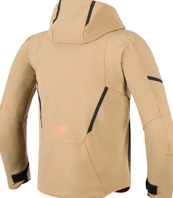Alpinestars Motorjassen-Aerohe Wp otorja Dark Khaki Back Orange Fuo 8038