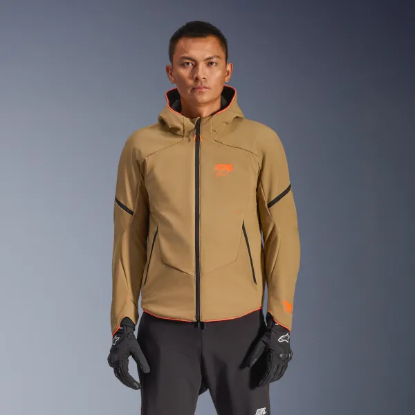 Alpinestars Motorjassen-Aerohe Wp otorja Dark Khaki Back Orange Fuo 8038