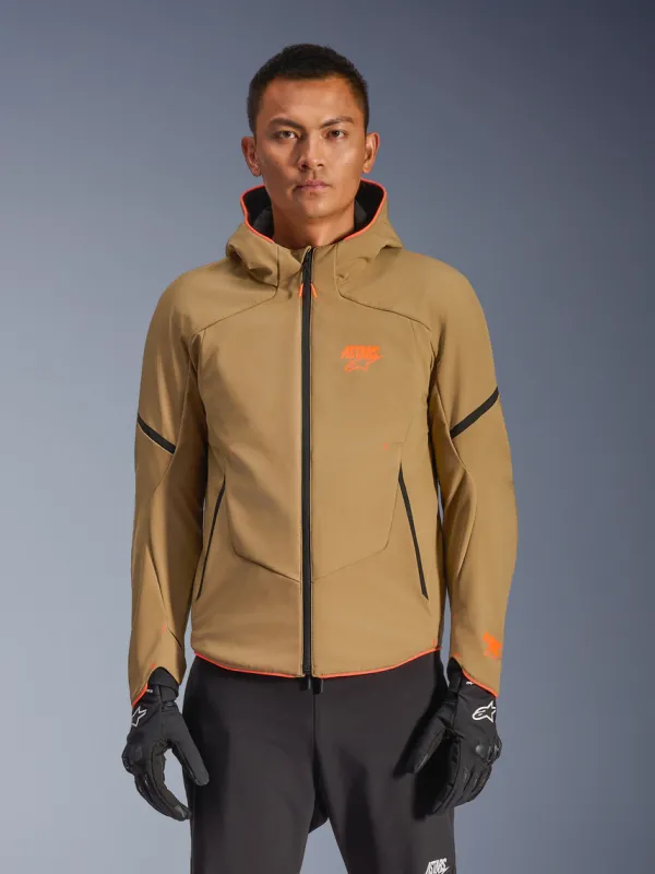 Alpinestars Motorjassen-Aerohe Wp otorja Dark Khaki Back Orange Fuo 8038