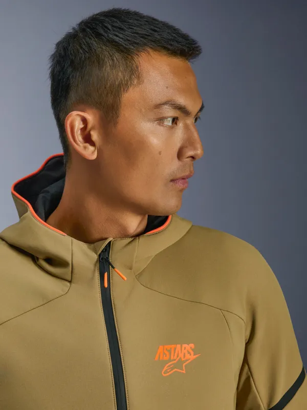 Alpinestars Motorjassen-Aerohe Wp otorja Dark Khaki Back Orange Fuo 8038