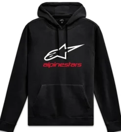 Alpinestars Motorhoodies-Away Hoodie V3 Back/White/Red 1232