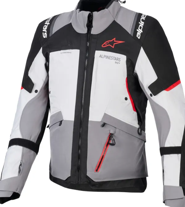 Alpinestars Motorjassen-Ande V4 Drytar otorja Dk Gray Ice Gray Bk Bright Red 9141