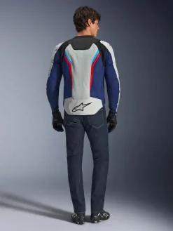 Alpinestars Motorjassen-At V3 Air otorja iver/Deep Bue/Bright Red