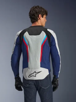 Alpinestars Motorjassen-At V3 Air otorja iver/Deep Bue/Bright Red
