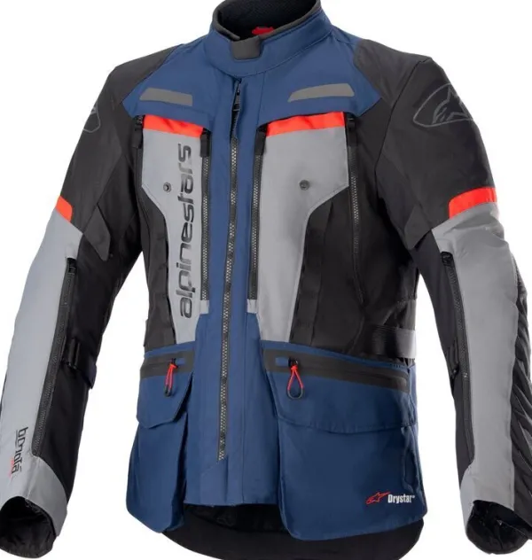 Alpinestars Motorjassen-Bogota' Pro Drytar otorja Dark Bue Back Bright Red 7093