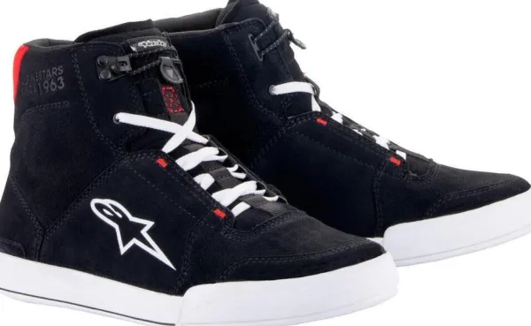Heren Alpinestars Heren Motorschoenen-Chrome Motorhoodie Black White Bright Red 1304