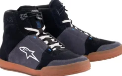 Heren Alpinestars Heren Motorschoenen-Chrome Motorhoodie Black Asphalt Gum Blue 1172