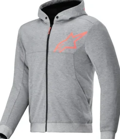Alpinestars Motorhoodies|Motorjassen-Chroe V2 port otorhoodie Gray Heather Red Fuo 9199