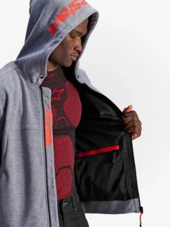 Alpinestars Motorhoodies|Motorjassen-Chroe V2 port otorhoodie Gray Heather Red Fuo 9199