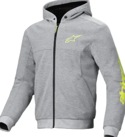 Alpinestars Motorhoodies|Motorjassen-Chroe V2 port otorhoodie Gray Heather Fuo Yeow 9232
