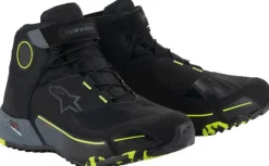 Heren Alpinestars Heren Motorschoenen-Cr-X Drystar Riding Shoes Black Dark Gray Yellow Fluo 1015