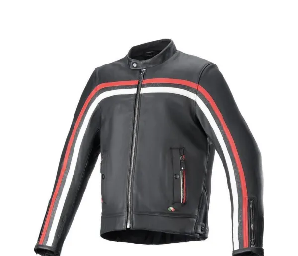 Alpinestars Motorjassen-Dyno eather otorja Back Ruby Red Ecru 1316