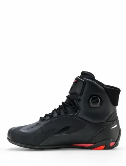 Heren Alpinestars Heren Motorschoenen-Faster-4 Drystar Shoes Black Rio Red Red Fluo 1557