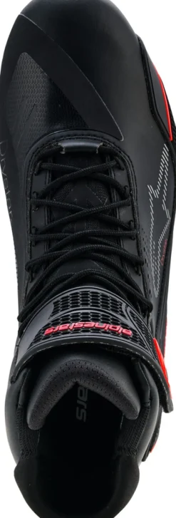 Heren Alpinestars Heren Motorschoenen-Faster-4 Drystar Shoes Black Rio Red Red Fluo 1557