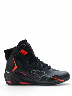 Heren Alpinestars Heren Motorschoenen-Faster-4 Drystar Shoes Black Rio Red Red Fluo 1557