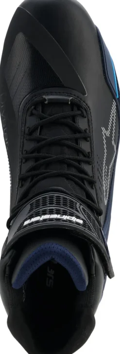 Heren Alpinestars Heren Motorschoenen-Faster-4 Drystar Shoes Black Night Navy Cyan 1571