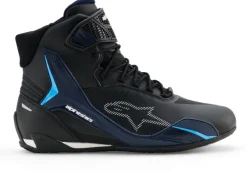 Heren Alpinestars Heren Motorschoenen-Faster-4 Drystar Shoes Black Night Navy Cyan 1571