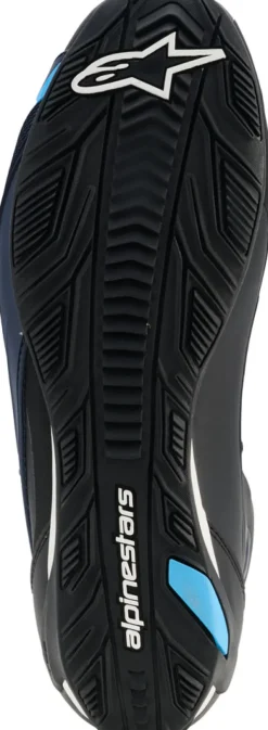 Heren Alpinestars Heren Motorschoenen-Faster-4 Drystar Shoes Black Night Navy Cyan 1571