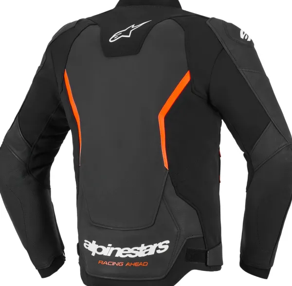 Alpinestars Motorjassen-Gp Force V2 Leather Motorjas Black Red Fluo 1030