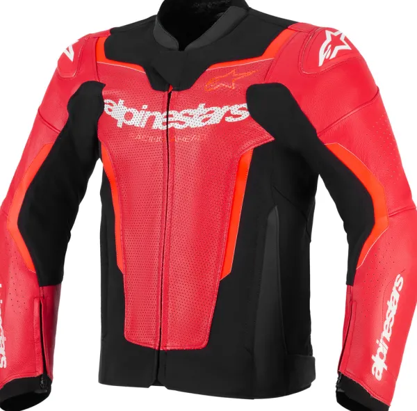 Alpinestars Motorjassen-Gp Force V2 Leather Airflow Motorjas Red Red Fluo 3155
