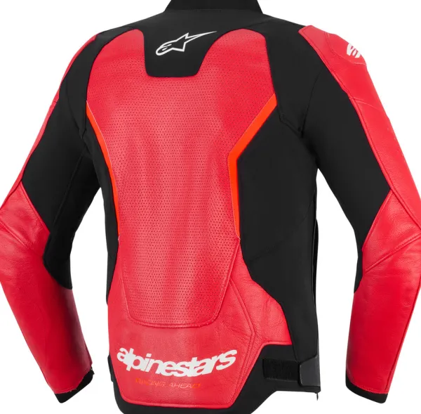 Alpinestars Motorjassen-Gp Force V2 Leather Airflow Motorjas Red Red Fluo 3155