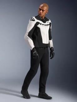 Alpinestars Motorjassen-Gp Force V2 Leather Motorjas Jacket White/Black