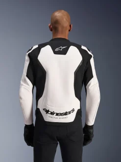 Alpinestars Motorjassen-Gp Force V2 Leather Motorjas Jacket White/Black