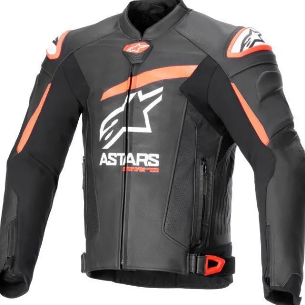 Alpinestars Motorjassen-Gp Plus R V4 Airflow Leather Motorjas Black Red Fluo White 1321