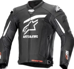 Alpinestars Motorjassen-GP Plus R V4 Rideknit Leather Motorjas Black White 12