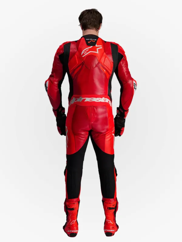 Alpinestars Motorpakken-GP Plus V4 Sprint 1Pc Leather Suit Red Fluo Mid Red White 3087
