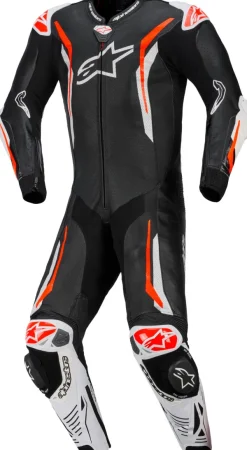 Alpinestars Motorpakken-Gp Tech V5 1 Pc Lth Suit Racepak Black/White/Red Fluo