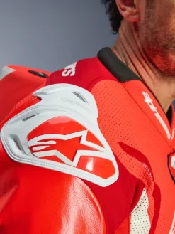 Alpinestars Motorpakken-Gp Tech V5 1 Pc Lth Suit Racepak Red Fluo/Bright Red/White