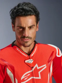 Alpinestars Motorpakken-Gp Tech V5 1 Pc Lth Suit Racepak Red Fluo/Bright Red/White
