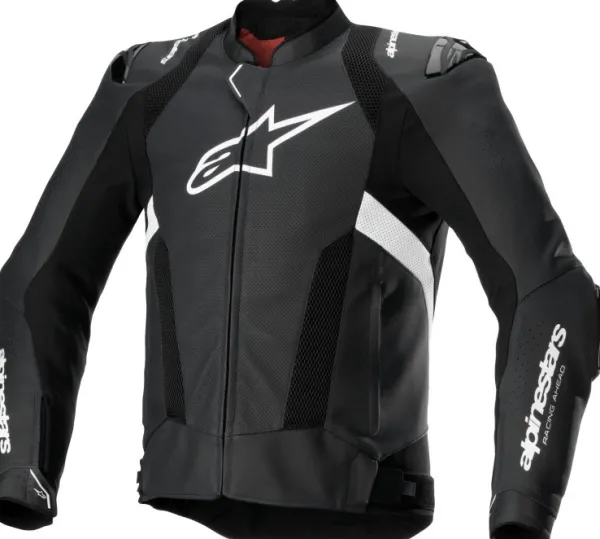 Alpinestars Motorjassen-Missile V3 Airflow Leather Motorjas Black White 12
