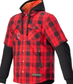 Alpinestars Motorhoodies|Motorjassen-o.t.Eq Tartan otorhoodie Fae Red/Back