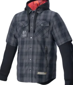 Alpinestars Motorhoodies|Motorjassen-o.t.Eq Tartan otorhoodie Tar/Gray/Back