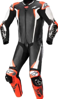 Alpinestars Motorpakken-Racing Absolute V2 1 Pc Leather Suit Black White Red Fluo 1231