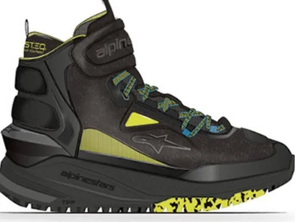 Heren Alpinestars Heren Motorschoenen-Speedstreet Shoes Black Lime Blue Ocean 18