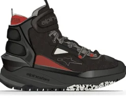 Heren Alpinestars Heren Motorschoenen-Speedstreet Shoes Black Ecru Bright Red 1496