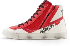 Heren Alpinestars Heren Motorschoenen-Stated Flair Shoes White/Bright Red