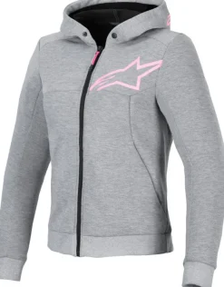 Alpinestars Motorhoodies|Motorjassen-tea Chroe V2 otorhoodie Gray Heather/Pink Fuo 9197