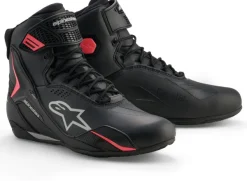 Heren Alpinestars Heren Motorschoenen-Stella Faster-4 Drystar Sneaker Black/Gray/Coral Fluo