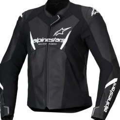 Alpinestars Motorjassen-Stella Faster V3 Leather Motorjas Black White 12