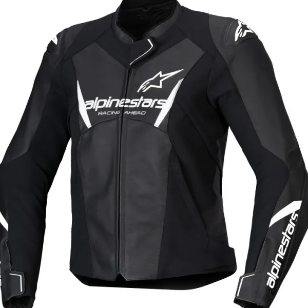 Alpinestars Motorjassen-Stella Faster V3 Leather Motorjas Black White 12