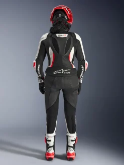 Alpinestars Motorpakken-Stella Gp-R7 2Pc Leather Suit Racepak Black/White/Red Fluo
