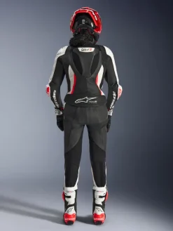 Alpinestars Motorpakken-Stella Gp-R7 2Pc Leather Suit Racepak Black/White/Red Fluo