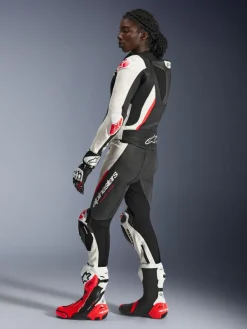 Alpinestars Motorpakken-Stella Gp-R7 2Pc Leather Suit Racepak Black/White/Red Fluo